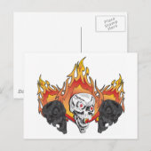 Carte Postale Crânes flamboyants (Devant / Derrière)