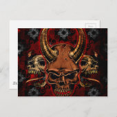 Carte Postale Crânes maléfiques (Devant / Derrière)