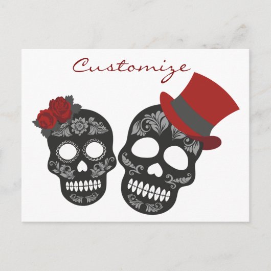 Carte Postale Crânes noirs Duo Thunder_Cove (Devant)