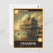 Carte Postale Cranston, Rhode Island | VINTAGE (Devant / Derrière)