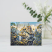 Carte Postale Crapaud de château steampunk (Debout devant)