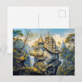 Carte Postale Crapaud de château steampunk (Devant / Derrière)