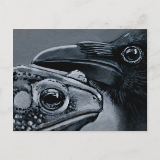 Carte Postale Crapaud et corneille (Devant)