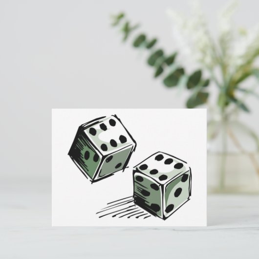 Carte Postale Craps Dice High Roller Jeu (Debout devant)