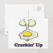 Carte Postale craquer l'oeuf fêlé (Devant / Derrière)