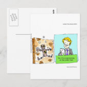 Carte Postale Crash Texte idiot drôle (Devant / Derrière)