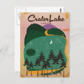 Carte Postale Crater lake Canada Affiche de voyage (Devant / Derrière)