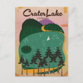 Carte Postale Crater lake Canada Affiche de voyage (Devant)