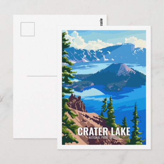 Carte Postale Crater Lake National Park Oregon USA (Devant / Derrière)