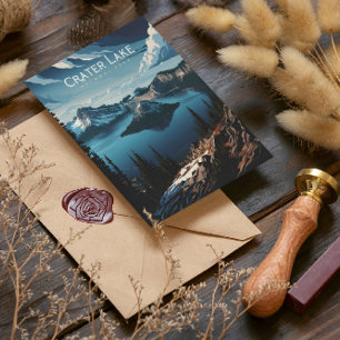 Carte Postale Crater Lakes Majestic Island Vue