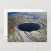 Carte Postale Cratère Pingualuit, Québec, Canada, vu d'avion. (Devant / Derrière)