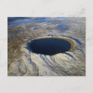 Carte Postale Cratère Pingualuit, Québec, Canada, vu d'avion.