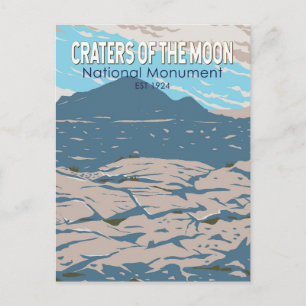 Carte Postale Cratères de la Lune Monument national Idaho Rétro