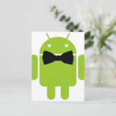 Carte Postale Cravate Formelle Bow Android Robot Icon (Debout devant)