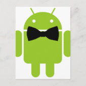 Carte Postale Cravate Formelle Bow Android Robot Icon (Devant)