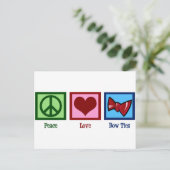 Carte Postale Cravates de Peace Love Bow (Debout devant)