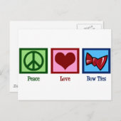 Carte Postale Cravates de Peace Love Bow (Devant / Derrière)