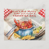 Carte Postale Crawfish Boil Let's Get Messy (Devant)