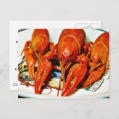 Carte Postale Crawfish Crawdads Éclair (Devant / Derrière)