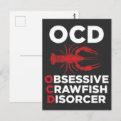 Carte Postale Crawfish OCD Obsessionnel Crawfish Disorder Nourri (Devant / Derrière)