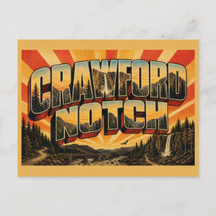 Carte Postale Crawford Notch New Hampshire Cascade Forestier Art