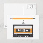 Carte Postale Crayon & cassette compact (Devant / Derrière)