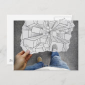 Carte Postale Crayon contre l'appareil-photo - vertige (Devant / Derrière)