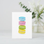 Carte Postale Crayon de couleur Macarons Pastel (Debout devant)
