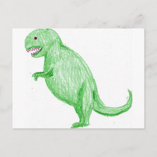Carte Postale Crayon Dinosaur