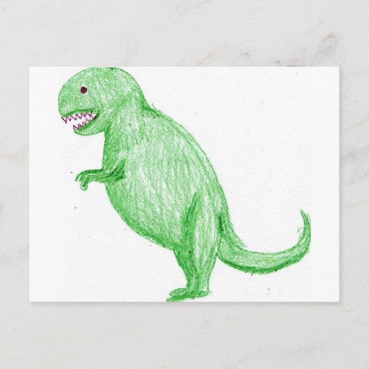 Carte Postale Crayon Dinosaur (Devant)
