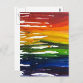 Carte Postale Crayon fondu sur toile (Devant / Derrière)