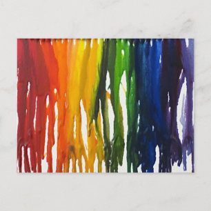 Carte Postale Crayon fondu sur toile