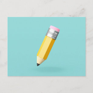 Carte Postale Crayon mignon 3D