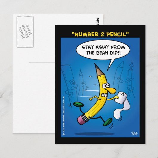 Carte Postale "Crayon Numéro 2" (Devant / Derrière)