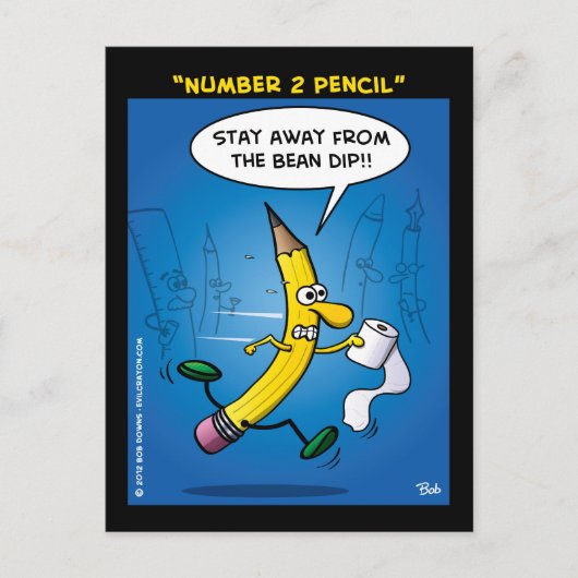 Carte Postale "Crayon Numéro 2" (Devant)