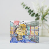 Carte Postale Crayon Résiste Reposant Ses Yeux Larry Lerew #1709 (Debout devant)