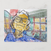 Carte Postale Crayon Résiste Reposant Ses Yeux Larry Lerew #1709 (Devant)