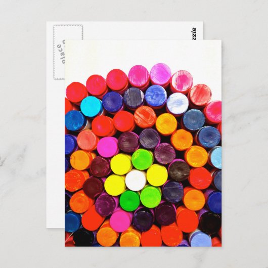 Carte Postale Crayons (Devant / Derrière)