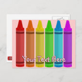Carte Postale Crayons (Devant / Derrière)
