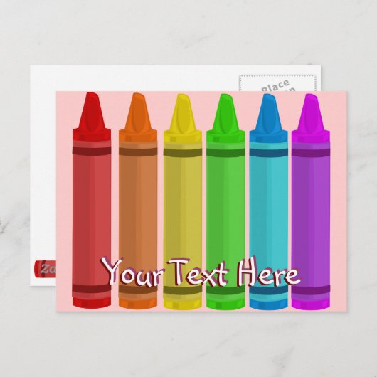 Carte Postale Crayons (Devant / Derrière)