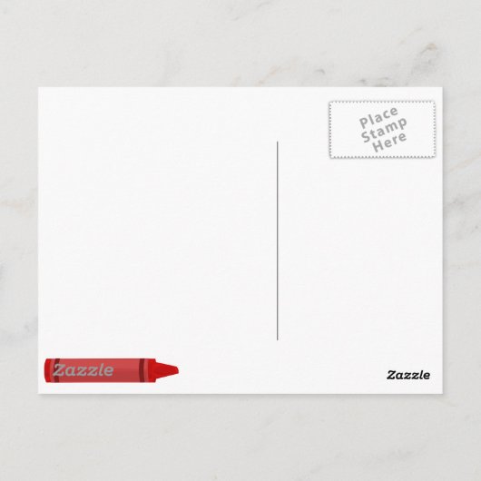 Carte Postale Crayons (Dos)