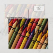 Carte Postale Crayons (Devant / Derrière)
