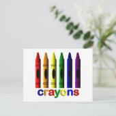 Carte postale Crayons Art pour enfants (Debout devant)