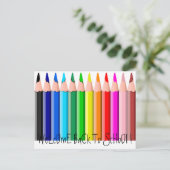 Carte Postale Crayons, BiEnVeNuE dAnS lE cOlLeGe ! (Debout devant)