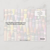 Carte Postale Crayons colorés (Dos)