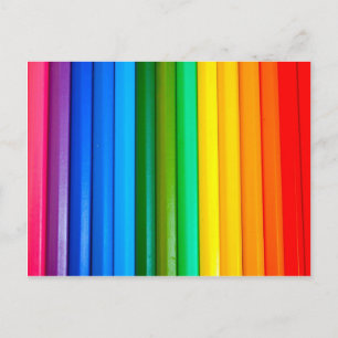 Carte postale crayons colorés
