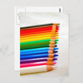 Carte postale crayons colorés (Devant / Derrière)
