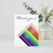 Carte Postale crayons de couleur (Debout devant)