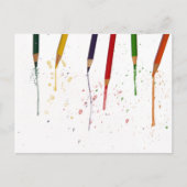 Carte Postale Crayons de couleur (Devant)