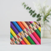 Carte Postale crayons de couleur crayons arrière - plan texture (Debout devant)